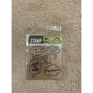 Ready Set Stamp Clear Cling Stamp Hello Just a Note Awesome Thank You Bundle
